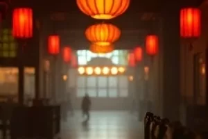 春分之后封面：换季街道上的行李箱与落叶